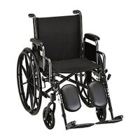 16 inch Steel Wheelchair with Detachable Arms & Elevating Leg Rests - 1 Each/Each - 5160SE