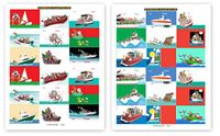 72 Boat Theme Gift Tag Stickers for Presents - Nautical Assorted Christmas Stickers