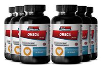 Omega 3 Softgels - Omega 8060 - Fish Oil for Weight Loss (6 Bottles, 360 Softgels)