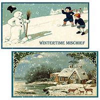 Decorative Matches, (Set of 3 Match Boxes) Long Wooden Matches,Strike Strip on Side of Box- Colored Match Tips- Candle and Fireplace Wooden Matches 4.375" x 2.35" x .75" (Winter Wonderland)
