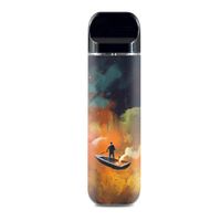 IT'S A SKIN Decal Vinyl Wrap for Smok Novo Pod System Vape Sticker Sleeve/Orange red Blue Galaxy Boat