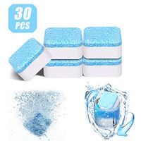 30 Pcs Washing Machine Tank Cleaning Tablets Effervescent Tablets Cleaning Detergent Clothes Pins