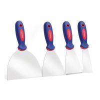 WORKPRO Putty Knife Set Stainless Steel Made 4-piece 1.5",3",4", 6"