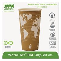 ECOEPBHC20WA - World Art Renewable Compostable Hot Cups