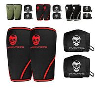 Gymreapers Elbow Sleeves (1 Pair) W/Wrist Wraps - Elbow Brace for Support & Compression for Powerlifting, Weightlifting, Bench & Tendonitis 5mm Neoprene - for Men & Women - 1 Year Warranty