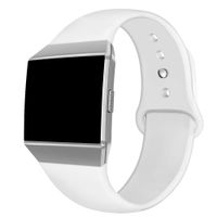 NAHAI Compatible Fitbit Ionic Bands, Soft Silicone Replacement Strap Accessory Breathable Wristbands for Fitbit Ionic Smart Watch, Small, White