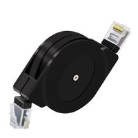 CNCOB Cat6 Ethernet Cable Retractable rj45 8p8c Flat Gigabit Network Cable Laptop Internet Connection Jumper （1 Piece） (5.9 feet (1.8M))