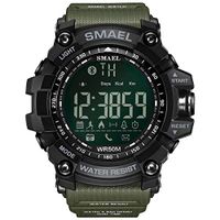XBKPLO Fashion Men's Smart Watch Bluetooth LCD Pedometer Multifunction Digital Sports Wrist Watch Waterproof Rubber Strap Android/iOS