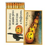 HomArt Large Decorative Candle and Fireplace Wood Matches | All Halows Eve | Set of 1