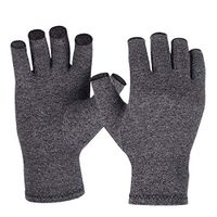 Lumpna Arthritis Gloves Man Women Carpal Tunnel Protective Breathable Health Elastic Compression Half Finger Pain Relief Tendonitis Hand Solid Rheumatoid(S)