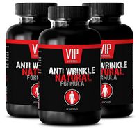 Immune Support Formula - Anti-Wrinkle Natural Formula - antiaging Skincare - 3 Bottles (180 Capsules)