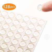 Clear Cabinet Door Drawer Bumpers Pads 128PCS 1/2" Diameter Adhesive Rubber Bumpers for Cabinets Drawer Close Picture Frame Cutting Board Sound Dampening