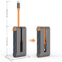 Hcman USB C Hub to HDMI Adapter - 7 in 1 Type C Hub, Compatible with MacBook Pro 2016/2017, Ethernet Port, 1080P VGA,4K HDMI, 3 USB 3.0 Ports, 100W PD, Compatible with Dell XPS,Hp Spectre X360