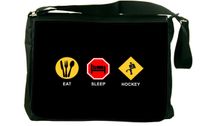 Rikki Knight Eat Sleep Hockey Messenger Bag School Bag