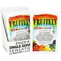 NaturesPlus Fruitein Rainbow High Protein Energy Shake (8 Pack) - 1.2 oz, Vegetarian Powder - Vitamins, Minerals, Enzymes, Herbs & Whole Foods - Non-GMO, Gluten-Free - 8 Total Servings