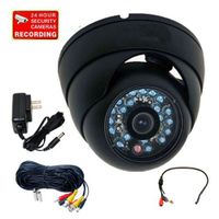 VideoSecu Outdoor Day Night Infrared Security Camera 600TVL Built-in 1/3" CCD 20 IR LEDs Vandal Proof CCTV Home Surveillance DVR System with Extension Cable, Power Supply 1V3