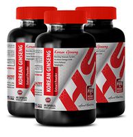 Immune System Support - Korean Ginseng 350MG - Premium Extract - Ginseng Powder Bulk - 3 Bottle (180 Capsules)