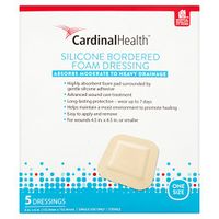 Cardinal Health BFM66RR Silicone Bordered Foam Bandage 6-inch x 6-inch (15), 15 Count Case Pack
