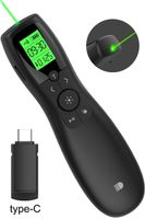 Type C Receiver Presentation Remote, Doosl Wireless Presenter Green Laser Pointer PowerPoint Presentation Clicker for MAC MacBook/Air/Pro Mac Mini, for Laptop with Type-C