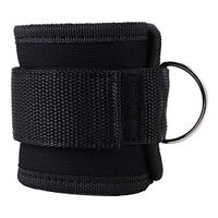 Ankle Strap - Delaman Gym Leg Strength Training Weight-Bearing Power Strap Foot Ring for Fitness (Color : Black)