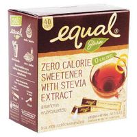 Equal.(อิควล) Equal Stevia Natural stevia zero calorie is used instead of sugar. (1Box contains 40 sachets)