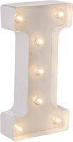 Darice White Metal Marquee Letter - I - 9.87" Tall, White Finish