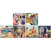 Decorative Weekend R&R Set of 6 Square Box Candle and Fireplace Wood Matches 2.25x2.25x.75