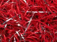 4oz Bag Red & Metallic Silver VERYFINE Fine Cut Gift Basket Shred Paper Filler Bedding nfLG -1707