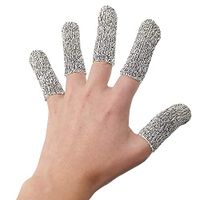 EvridWear Finger Cots Cut Resistant Protection, Glove Life Extender, Finger Sleeves, Substitute for A Full Glove, Thumb Protector, HPPE Rated (20PCS/Pack) 2 Lengths (3 Packs Short)