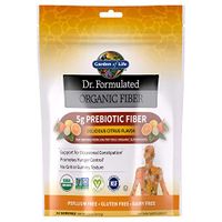 Garden of Life Dr. Formulated Organic Prebiotic Superfood Fiber Supplement for Constipation Relief and Hunger Control, Vegan, Citrus, 7.9oz (223g) Powder