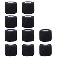 Etopars 10 X Self Adhesive Cohesive Wrap Bandages Strong Elastic First Aid Tape Black for Wrist Ankle Sport 2" X 5 Yards