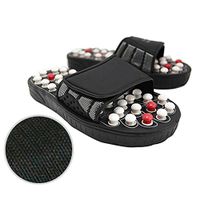 IMSHI Acupressure Foot Massager Acupoint Massage Ball Slippers - Ultimate Therapeutic Natural Stone Reflexology Slippers - Foot Acupressure Shiatsu Massage