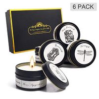 Scented Candles Set,Natural Aromatherapy Soy Candle Spiritual Gifts for Women,Richly Scented Aromatherapy Jar Candles for Relaxation Meditation Healing Crystals New Home Goods Gift Ideas (6 Pack)