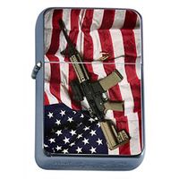 2nd Amendment Flip Top Oil Lighter D8 Gun Rights Arms Constitution