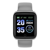 Bravetoshop Bluetooth Smart Watch Fitness Tracker Touch Screen Smartwatch Support SIM SD Card Slot Make for Women Men Kids Gray
