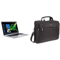 Acer Aspire 5 Slim Laptop, 15.6%22 Full HD IPS Display, 8th Gen Intel Core, 8GB DDR4, 256GB SSD, Fingerprint Reader, Windows 10 & AmazonBasics 15.6-Inch Laptop Computer and  Bag