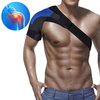 ZSZBACE Shoulder Brace for Men and Women- Rotator Cuff Brace for Shoulder Protection and Recovery- 1pc Adjustable Shoulder Support Strap (Blue, Right)