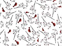 Pack Of 1, 40" X 100' 1.0 Mil Cardinal Christmas Print Cello Rolls Made In USA