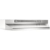 Broan 464204 Stainless Steel Convertible Range Hood Insert with Light, Exhaust Fan for Under Cabinet, 7.5 Sones, 220 CFM, 42"