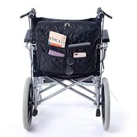 Fushida Durable Walker Bag, Wheelchair Universal Storage Tote Bag, Walker Accessory Bag with Extra 4 Pockets Store Loose Items,Rollator Accessory Organizer Pouch(Black,GJ128)
