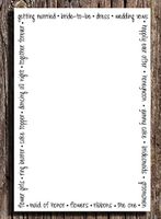 Bridal Wedding Notepad Set of 2 - 50 Sheets Each, 100 Sheets Total, 5.5 x 8.5 Notepads, Wedding Border Notepad