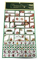 Cristmas Gift Tags Labels 160 Count with 80 Different Designs Xmas Gift Labels Best for Gifts Presents, Wrapping Paper and Gift Bags