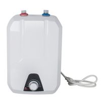 Water Heater 110V Electric Water Heater 8L 1500W Mini Tankless Instant Hot Water System for Bathroom Kitchen Washing(White)