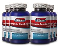 Pure Garcinia CAMBOGIA Premium Extract 1300 - Fat Loss Supplements - 6 Bottles 360 Capsules