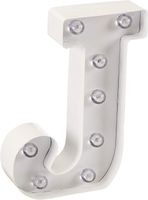 Darice White Metal Marquee Letter - J - 9.87" Tall, White Finish