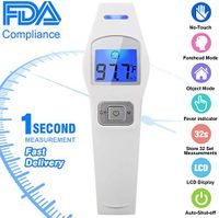 Forehead Thermometer, Digital Infrared Thermometer Non-Contact Ear Thermometer Professional Medical Thermometer Body Infants Accurate Reading with LCD Backlight Display for Baby Kids Children Adults