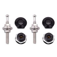 STETION Quick Release Latch License Plate Lock Clip 1.25" Diameter Aluminum Alloy Car Hood Pins Lock Clip Kit for Bumper Hood License Plate (2 Pack - Black)