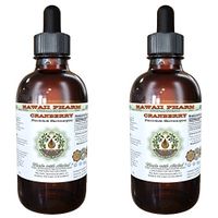 Cranberry Alcohol-Free Liquid Extract, Cranberry (Vaccinium Macrocarpon) Dried Berry Glycerite Hawaii Pharm Natural Herbal Supplement 2x4 oz
