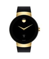 Movado Connect Digital Smart Module Yellow Gold Smartwatch, Gold/Black Strap (Model 3660014)