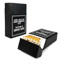 Tuff-Luv Silicone Cigarette Case Cover Novelty - Black (Trying to Smoke Here)